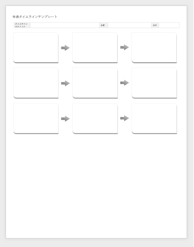 年表タイムラインテンプレート